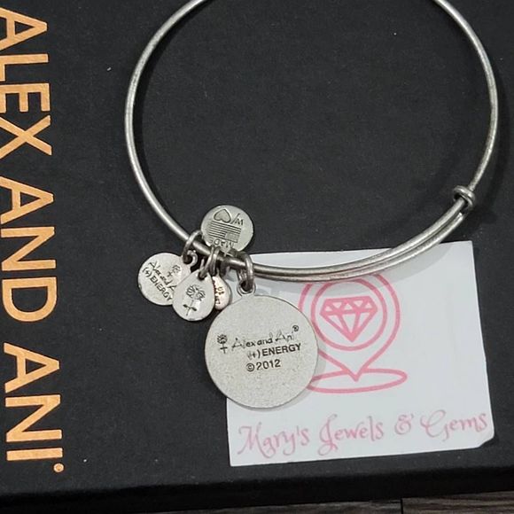 Alex and Ani Four Leaf Clover Bangle Bracelet - Picture 3 of 3